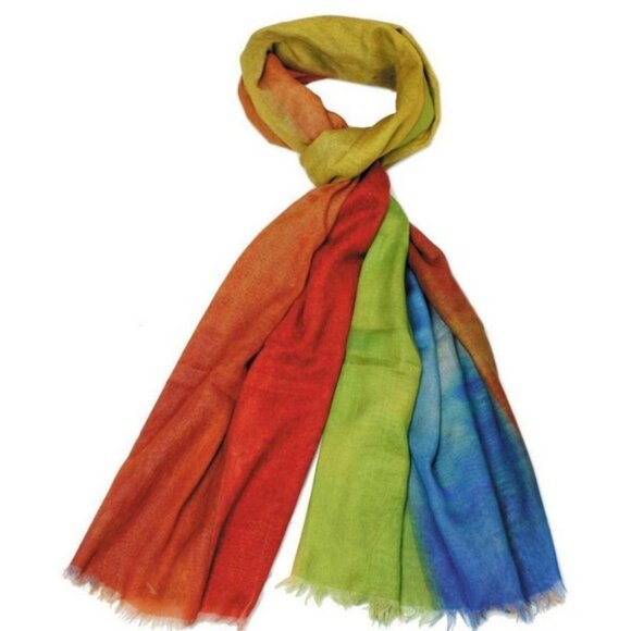 Boho Rainbow Wrap Scarf Shawl - Picture 2 of 7